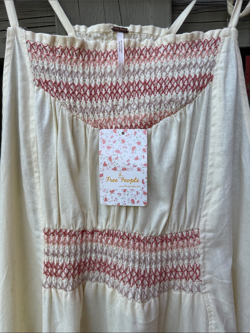 Free People Another Love Smocked Midi Dress NWT - Picture 4 of 6